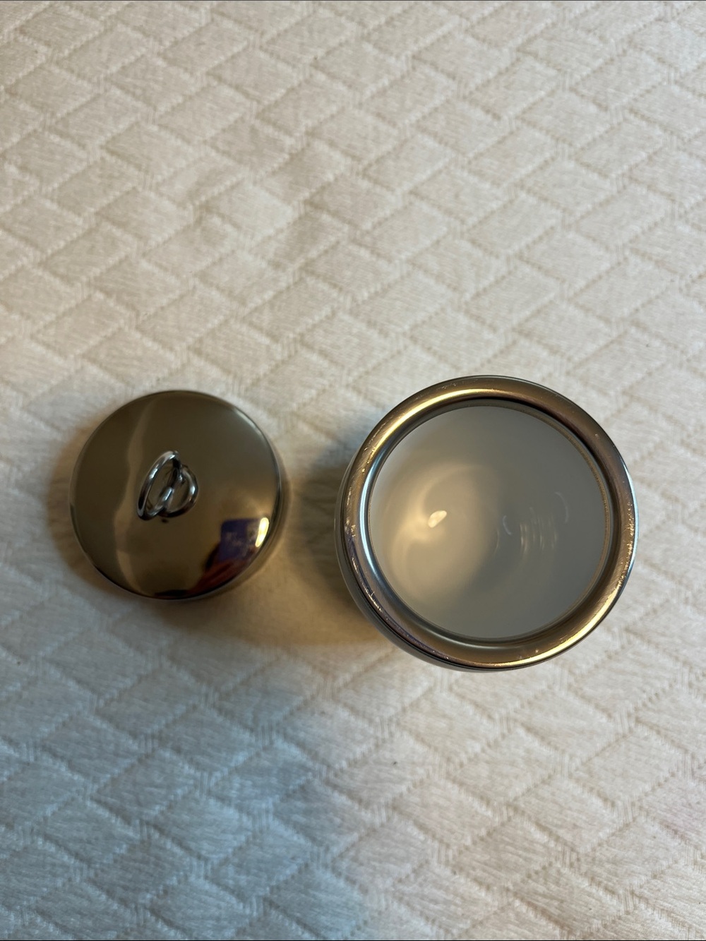 Royal Worcester egg coddler Blue and White Porcelain Trinket Jar with Silver Lid - Picture 5 of 6